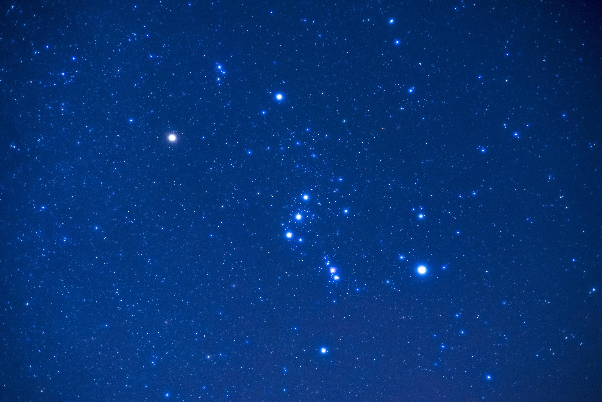 Constelación de Orión visible en los cielos de invierno